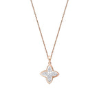 0,14 Carat Diamond Flower Necklace