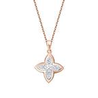 0,14 Carat Diamond Flower Necklace