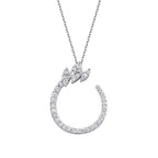 0,54 Carat Diamond Round Detailed Necklace