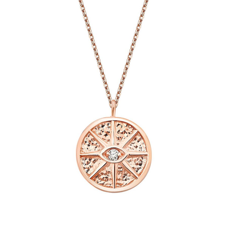 0,03 Carat Diamond Eye Trend Necklace
