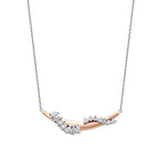 0,91 Carat Diamond Spiral Stone Trend Necklace