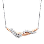 0,91 Carat Diamond Spiral Stone Trend Necklace