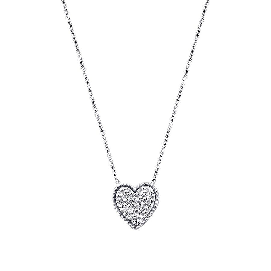 0,09 Carat Diamond Heart Necklace