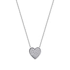 0,09 Carat Diamond Heart Necklace