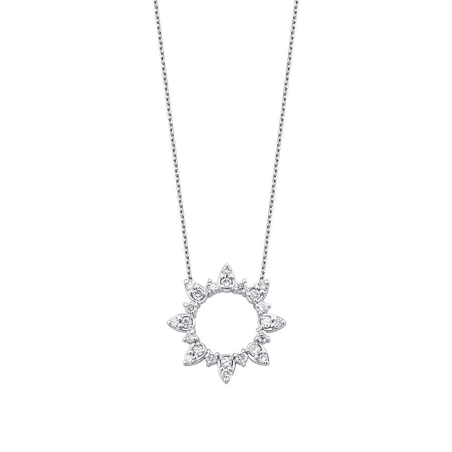 0,17 Carat Diamond Round Trend Necklace