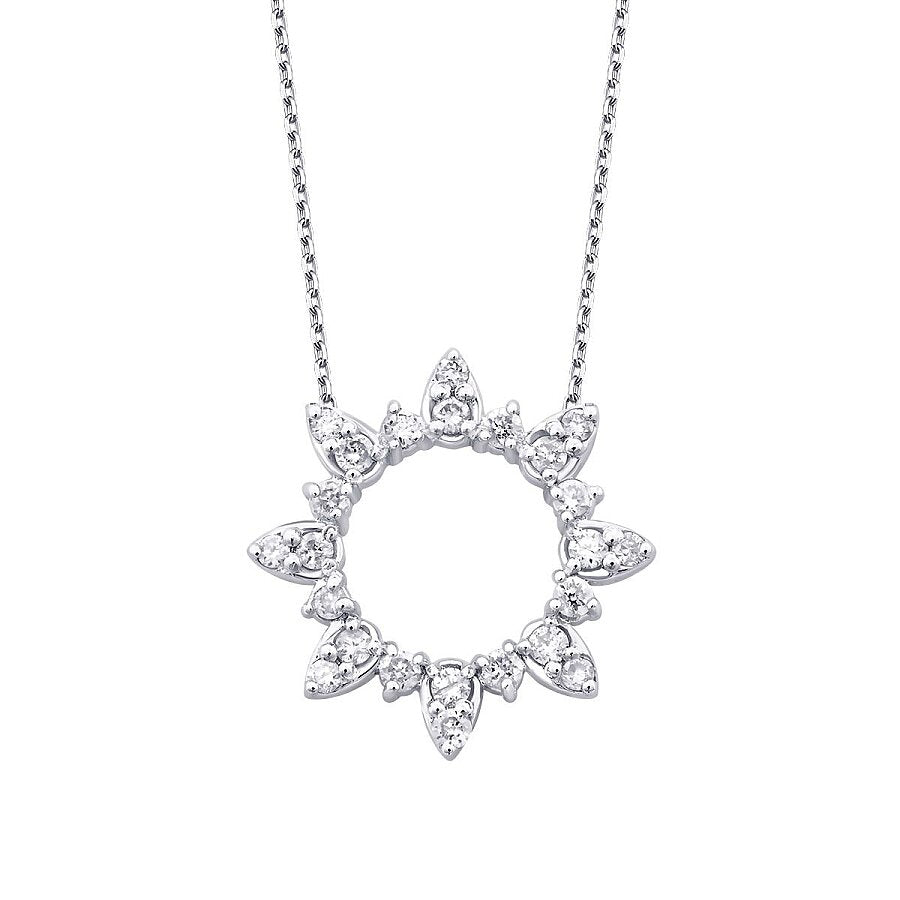 0,17 Carat Diamond Round Trend Necklace