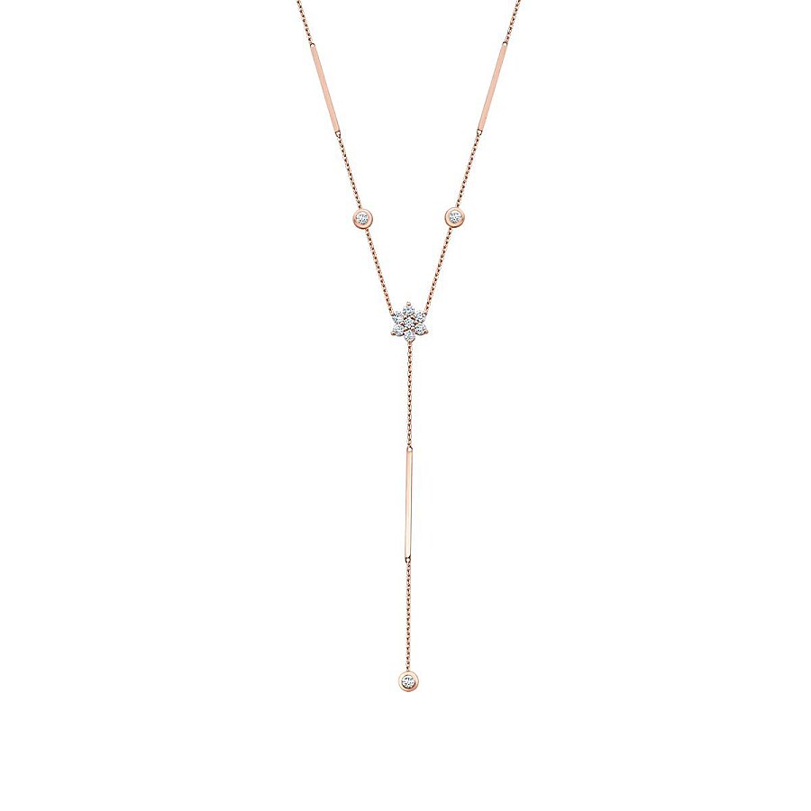 0,53 Carat Diamond Dangle Detailed Trend Necklace