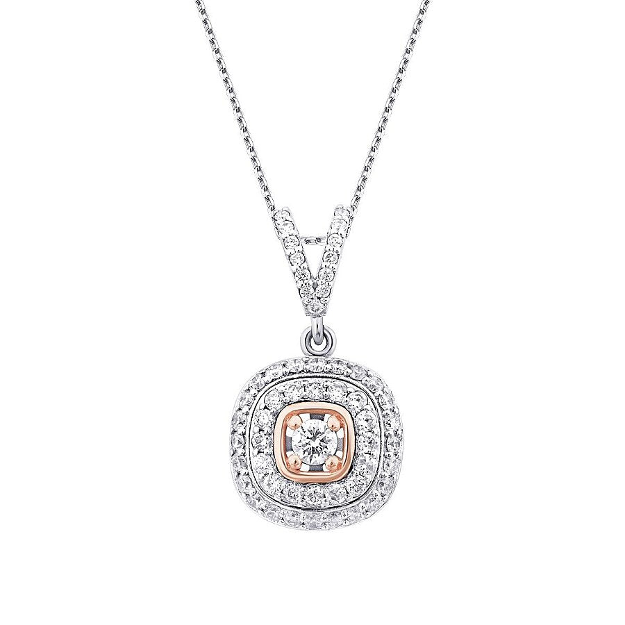 0,52 Carat Diamond Two-Toned Necklace