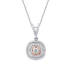 0,52 Carat Diamond Two-Toned Necklace