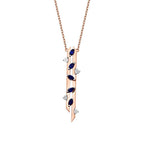 0,62 Carat Diamond Long Sapphire Necklace