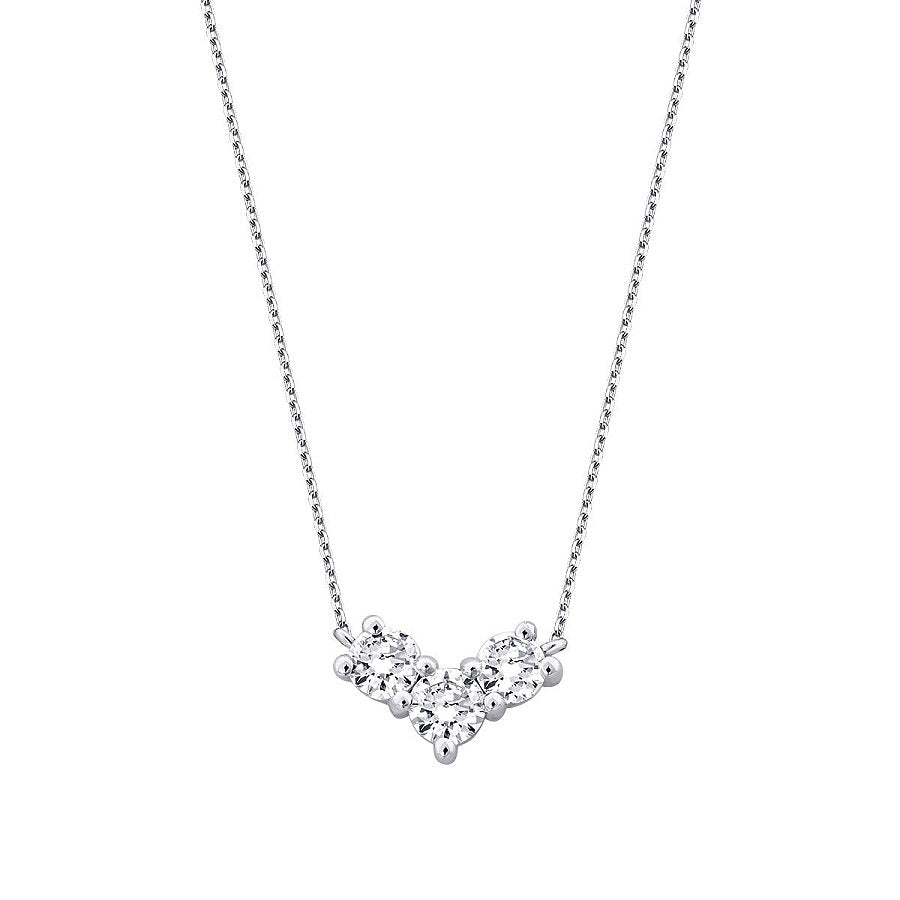 0,31 Carat Diamond Round Stone Necklace