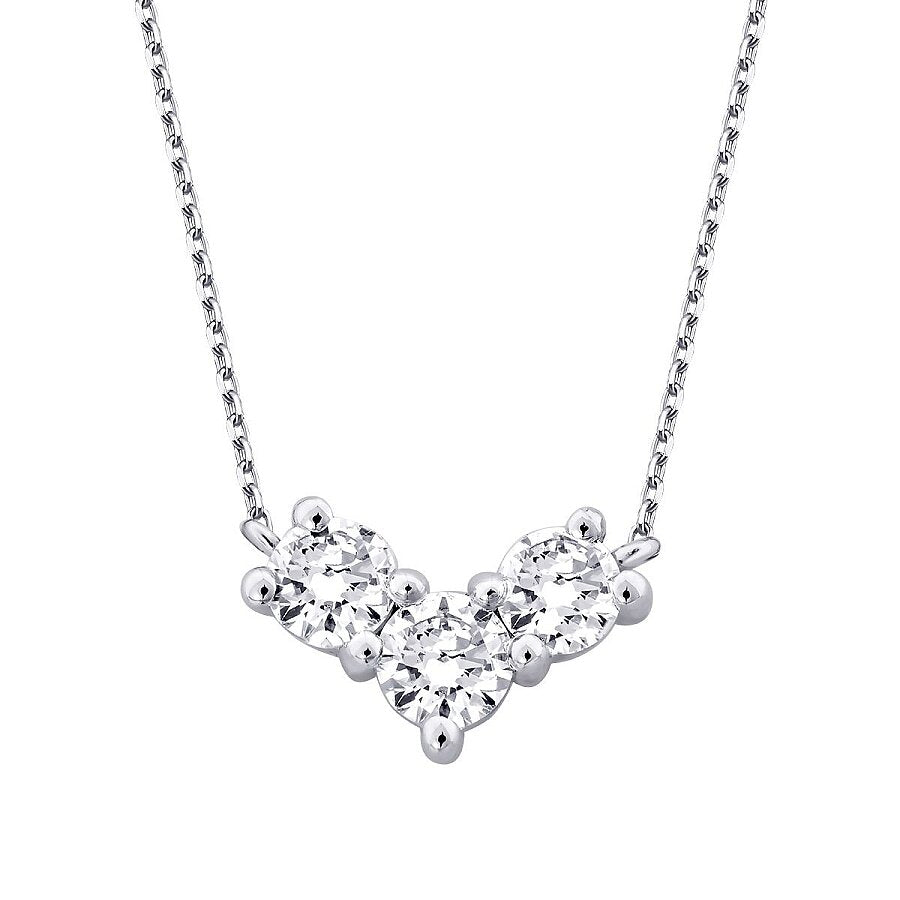 0,31 Carat Diamond Round Stone Necklace