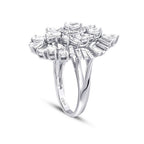 1,91 Carat Diamond Baguette Stone Pear Ring