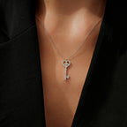 0,21 Carat Diamond Key Trend Necklace