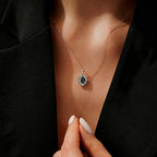 0,59 Carat Diamond Effect Sapphire Trend Necklace