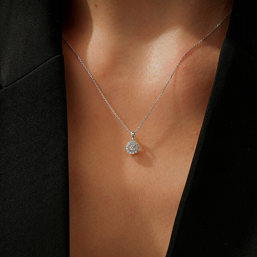 0,20 Carat Diamond Round Trend Necklace