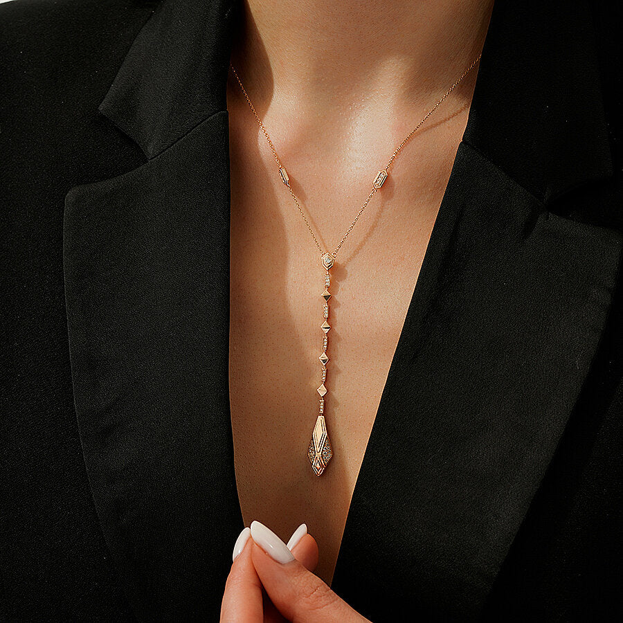 0,40 Carat Diamond Snake Trend Necklace