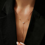 0,53 Carat Diamond Dangle Detailed Trend Necklace