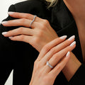0,16 Carat Diamond Asymmetric Trend Ring
