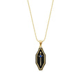 Gold Onyx Stone Sword Men's Necklace