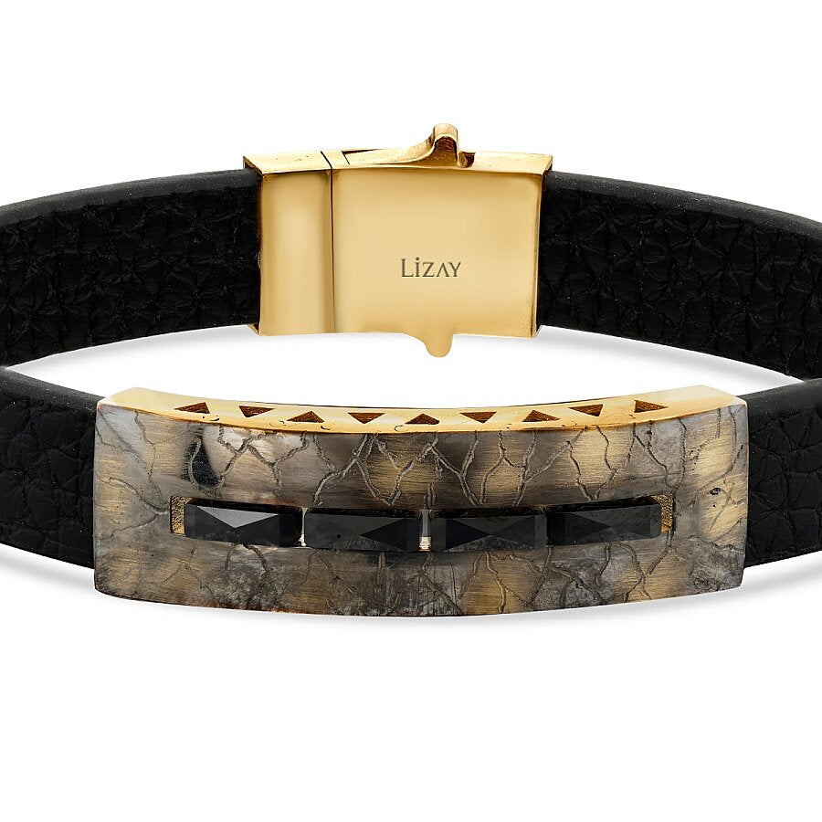 Gold Distressed Look Men's Bracelet