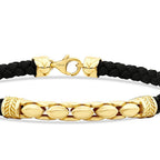 Gold Barley Detailed Men's Bracelet