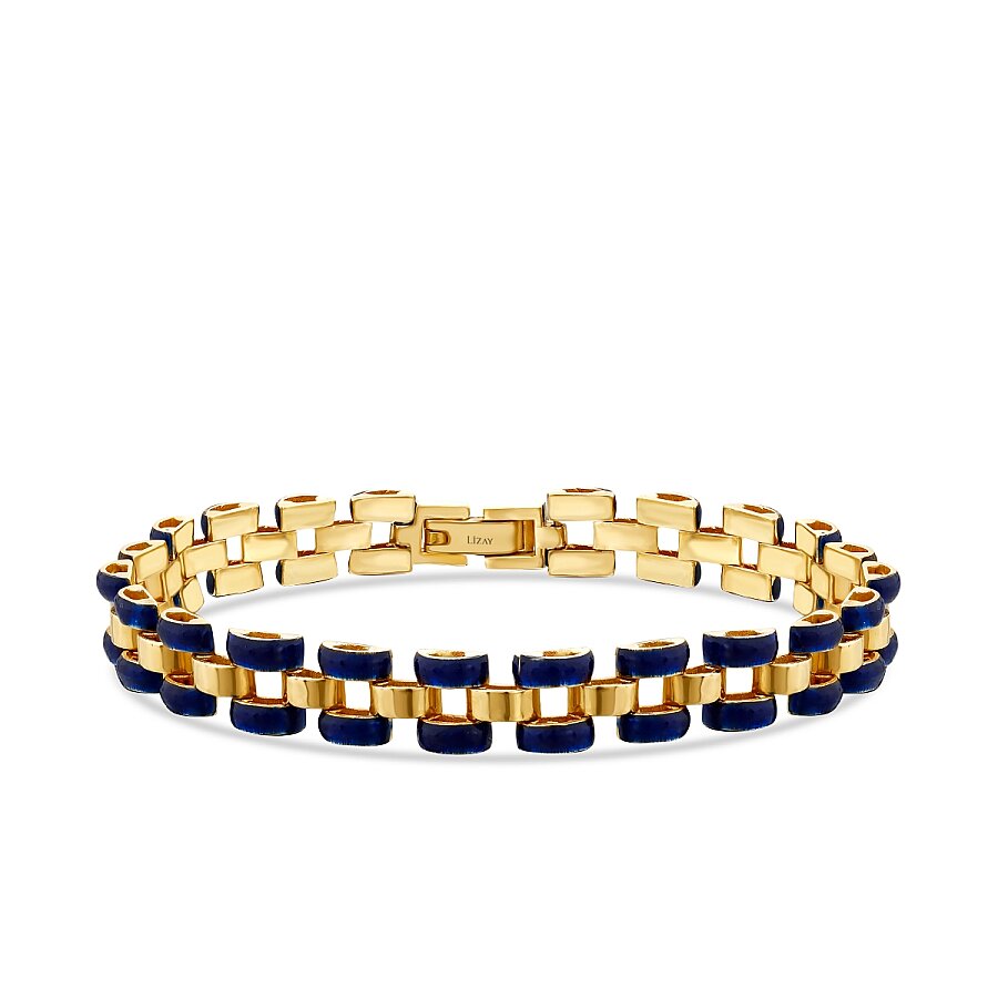 Gold Enamel Men's Bracelet