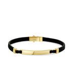 Gold Onyx Stone Men's Bracelet