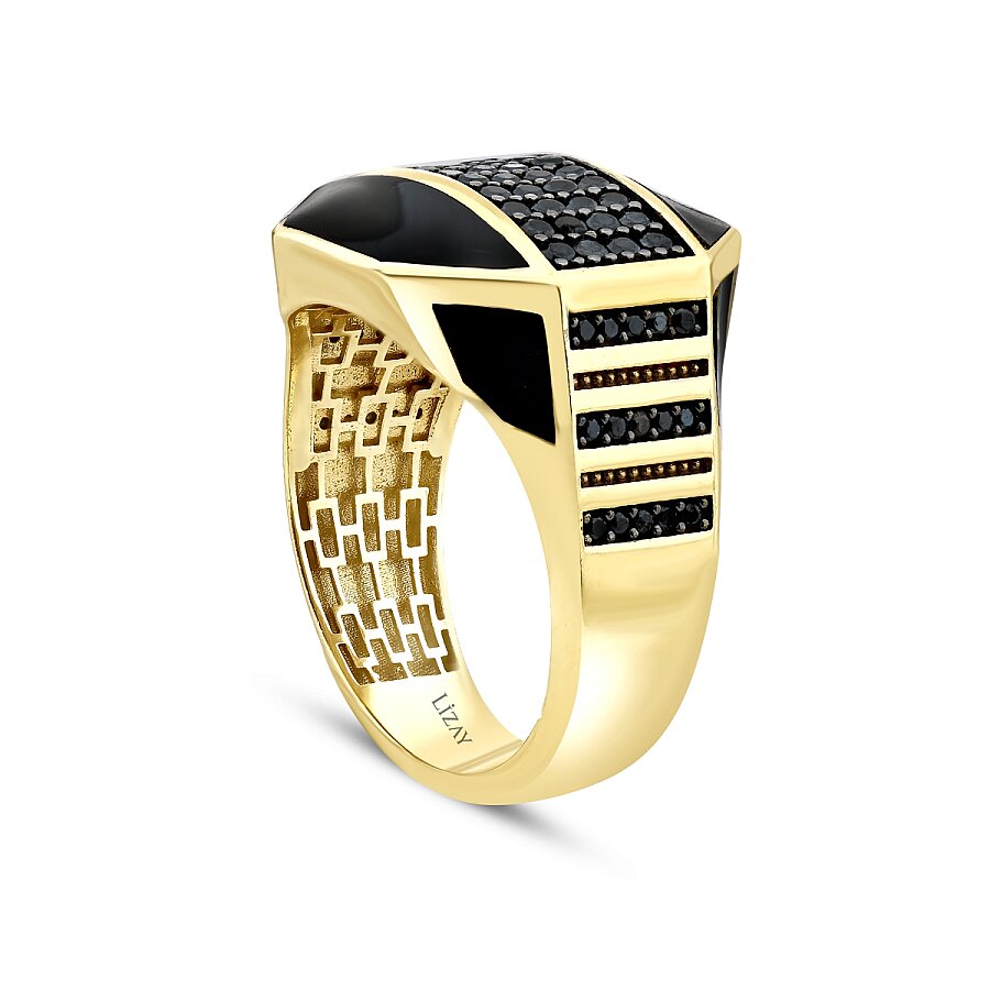 Gold Onyx Men’s Ring