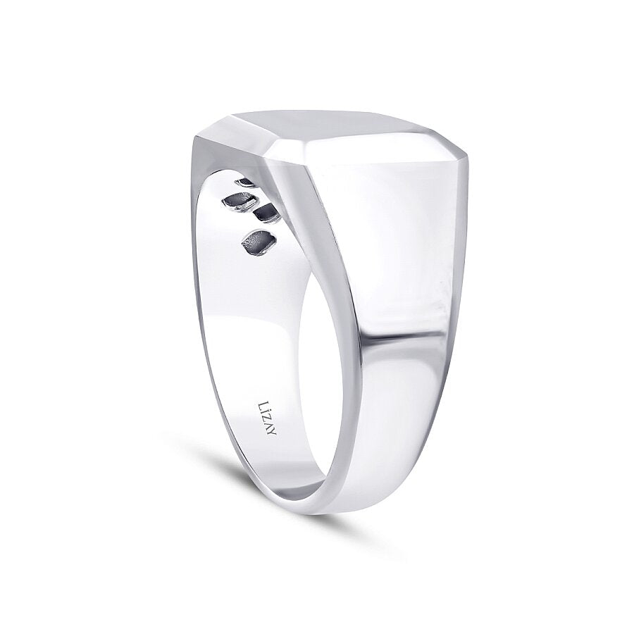 Gold Minimalist Rectangular Men’s Ring