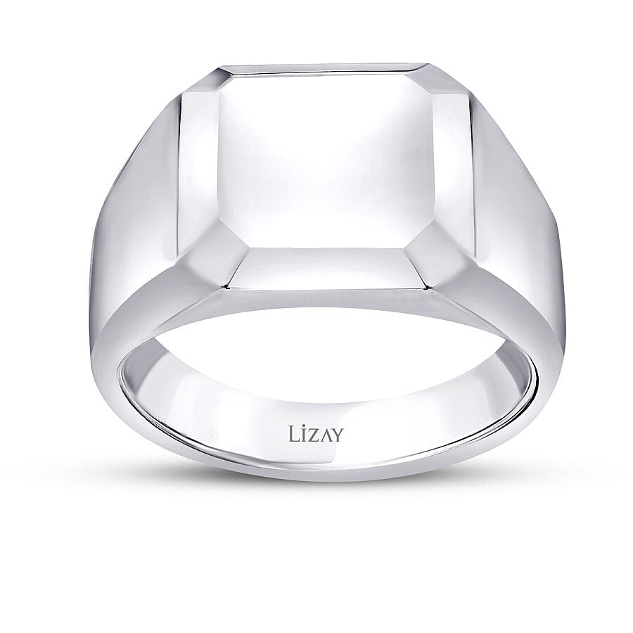 Gold Minimalist Rectangular Men’s Ring