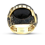 Gold Onyx Ottoman Seal Men's Ring