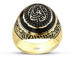 Gold Onyx Men’s Ring with Ottoman Seal