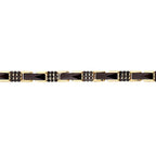 Gold Onyx Black Men's Bracelet