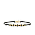 Gold Onyx Black Stone Men's Bracelet
