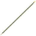 Gold Green Enamel Men's Bracelet