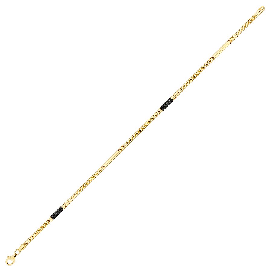 Gold Men's Braided Chain Bracelet