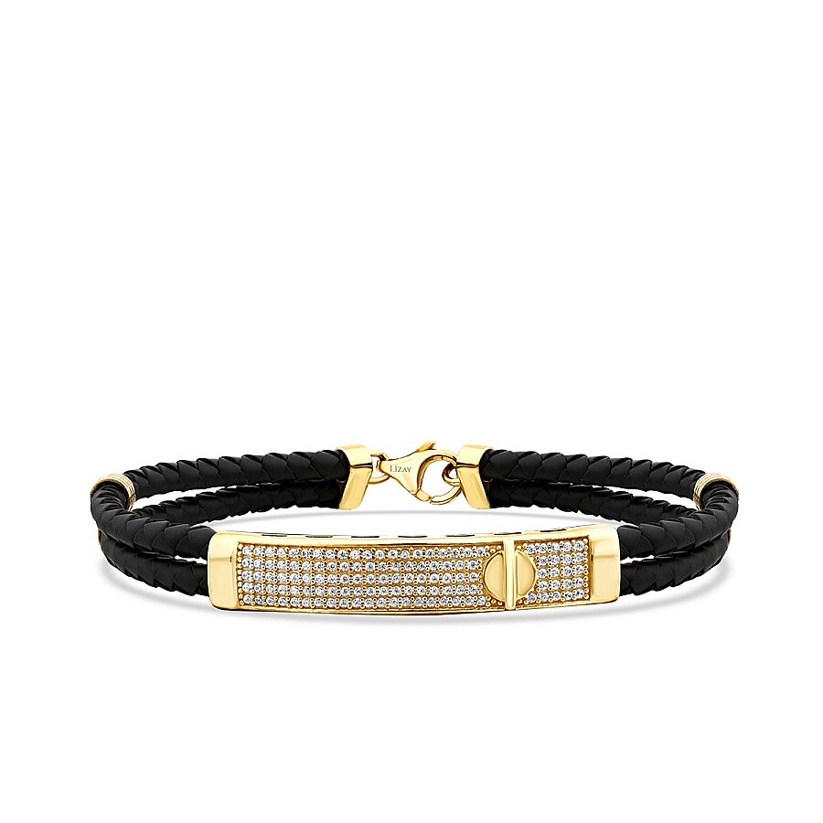 Gold Men's Stone Bracelet