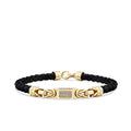 Gold Stone Rectangular Detailed Men's Bracelet