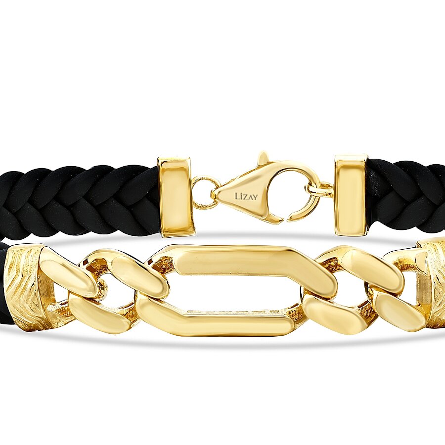 Gold Chain Detailed Men's Bracelet