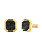 Gold Black Stone Cufflinks