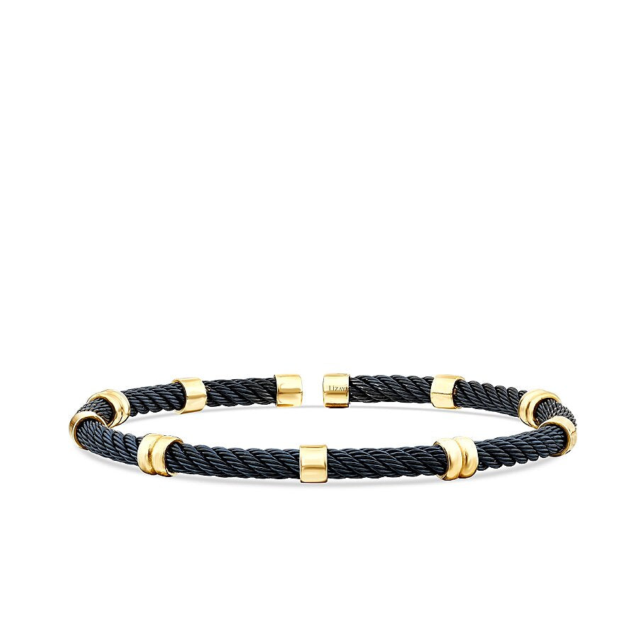 Gold Round Detailed Men's Bracelet