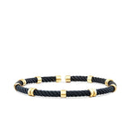 Gold Round Detailed Men's Bracelet