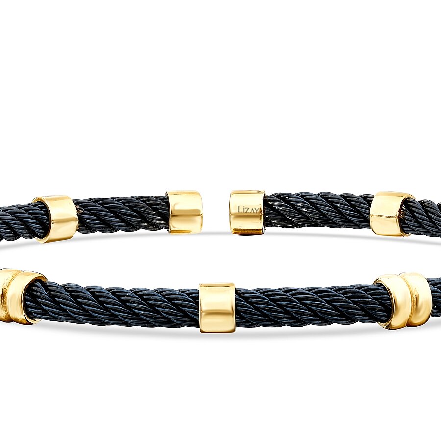 Gold Round Detailed Men's Bracelet