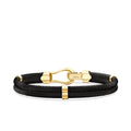 Gold Round Detailed Men's Bracelet
