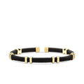 Gold Detailed Black Men's Bracelet
