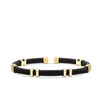 Gold Detailed Black Men's Bracelet