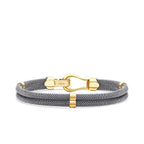 Gold Clasp Round Detailed Men's Bracelet