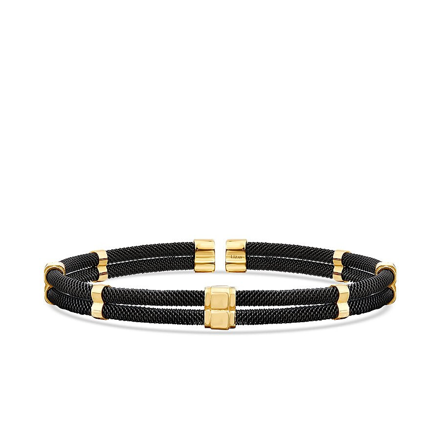 Gold Square Detailed Men's Bracelet