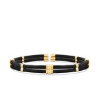 Gold Square Detailed Men's Bracelet